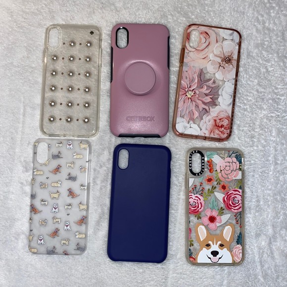 Phone cases lot (6) for iphone X/XS different brands Otterbox, Casetify